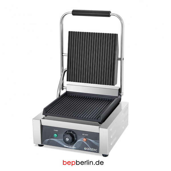 Elektro Kontaktgrill 308x395x210mm, oben & unten gerillt, 1,8kW-230V